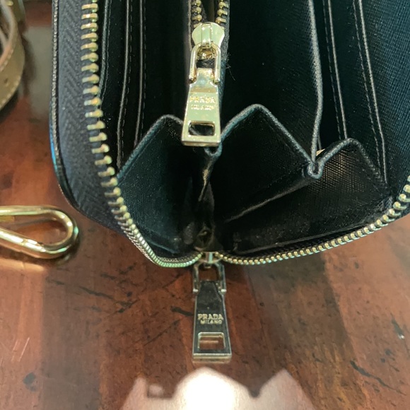 Small Saffiano leather bag Beige +black wallet - Picture 14 of 15